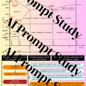 Iron-Carbon Phase Diagram Poster – 24 x 36 Inch